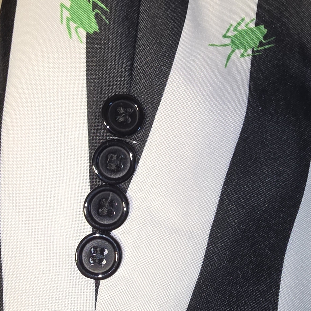 Offstream BEETLEJUICE Striped Black and White Suit Large - Picture 16 of 16